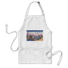 Evening Glow at Koganei Bridge, Ando Hiroshige Apron