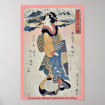 Evening rain at Karasaki by Kikukawa, Eizan Ukiyo Posters