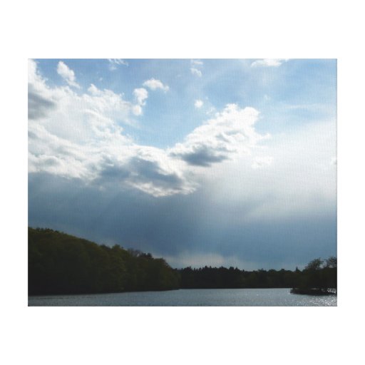 Evening Sky over Water Stretched Canvas Prints