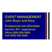 Event management business cards