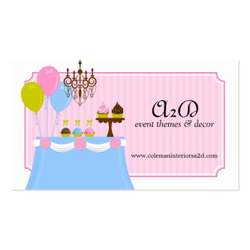 Event Stylist Custom Business Cards