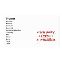 Everybody Loves A Publisher Business Cards