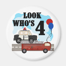 Everyday Heroes 4th Birthday Magnet