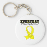 Everyday I Miss My Best Friend Military Keychains