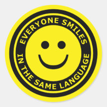 EVERYONE SMILES IN THE SAME LANGUAGE STICKERS