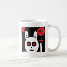 evil bunny coffee mugs