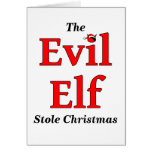 Evil Elf Belated Christmas Card