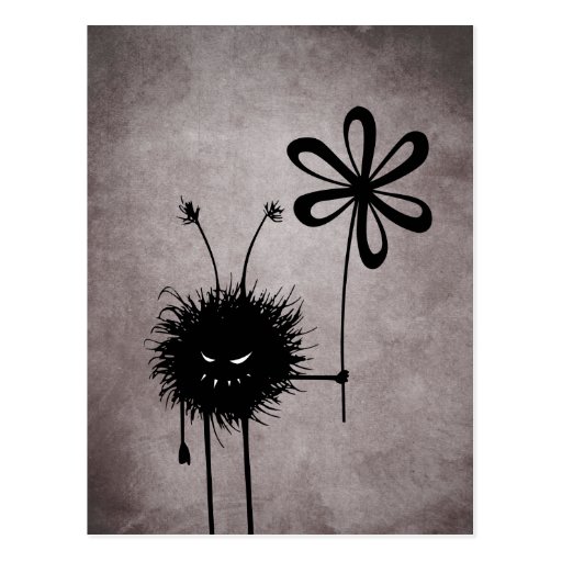 Evil Flower Bug postcard