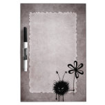 Evil Flower Bug Vintage Dry Erase Whiteboard