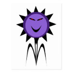 Evil Flower Kawaii Goth Halloween Postcard