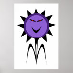 Evil Flower Kawaii Goth Halloween Poster