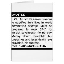 Evil Genius Ad Card