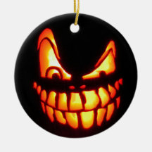 Evil Halloween Jack o' Lantern Ornament