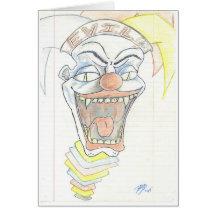 Evil Jack in the box  Klown Card