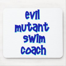 Evil Mutant Swim Coach Mousepads