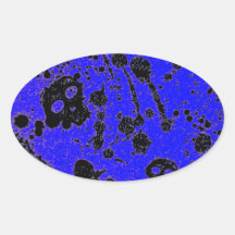 Evil - skulls and guitars in blue sticker