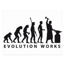 evolution blacksmith postkarte