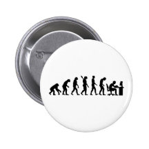 Evolution computer office pinback buttons