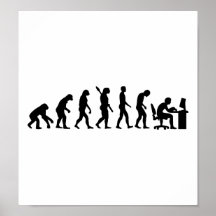 Evolution computer office posters