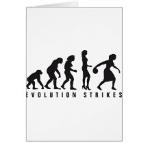 evolution female bowling grußkarte