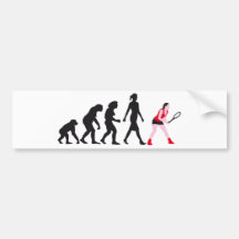 evolution female tennis player autosticker