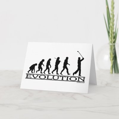 Evolution Golf Man Cards by Mall4MyLife
