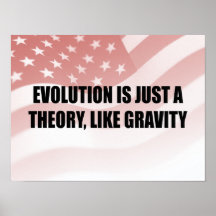 Evolution is just a theory like gravity poster
