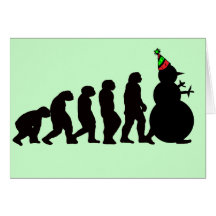 Evolution of Snowman Greeting Card