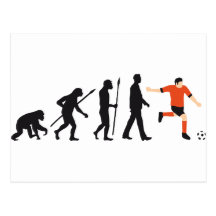 evolution soccer player postkarte