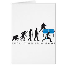 evolution table tennis player grußkarten