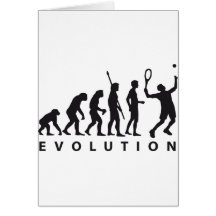 evolution tennis grußkarte