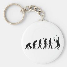 Evolution Tennis player Keychain