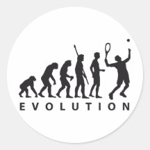 evolution tennis runder aufkleber