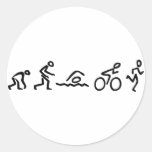 Evolution Tri Round Sticker