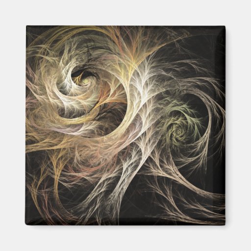 Evolve Flame Fractal Fridge Magnet