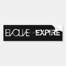 EVOLVE or EXPIRE Bumper Stickers