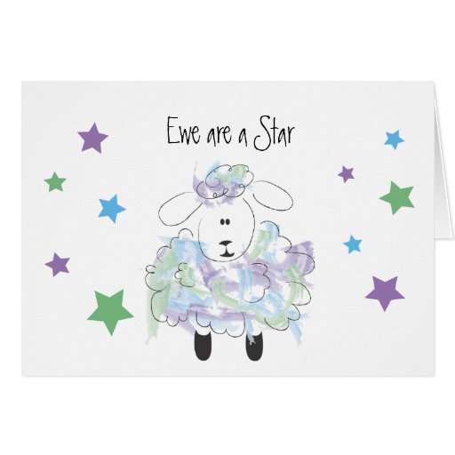 Ewe are a Star - Congratulations Greeting Cards