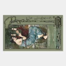 Ex Libris - The Charmer Book Plate Rectangle Sticker