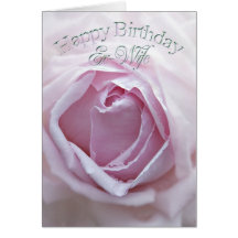 Ex-wife, Birthday card with a pink rose