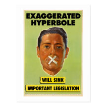 Exaggerated Hyperbole Postcard