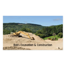 Excavator business card