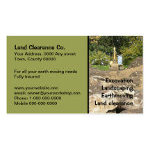 Excavator business card
