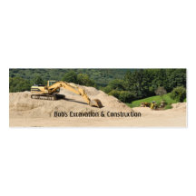 Excavator business card