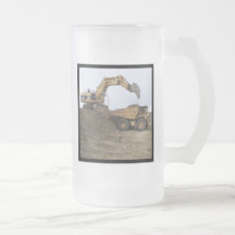 Excavator & Dump Truck Mug