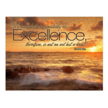 Excellence is Habit Inspirational Post Card