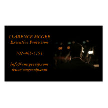 Executive Protection Business Cards