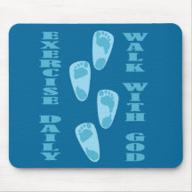 Exercise Daily - Walk with God (Matt 11:28-30) Mousepads