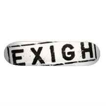 Exigh-Stamp_b&w Custom Skateboard