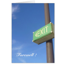 exit farewell cards