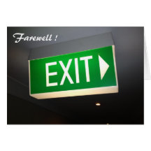 exit farewell greeting cards